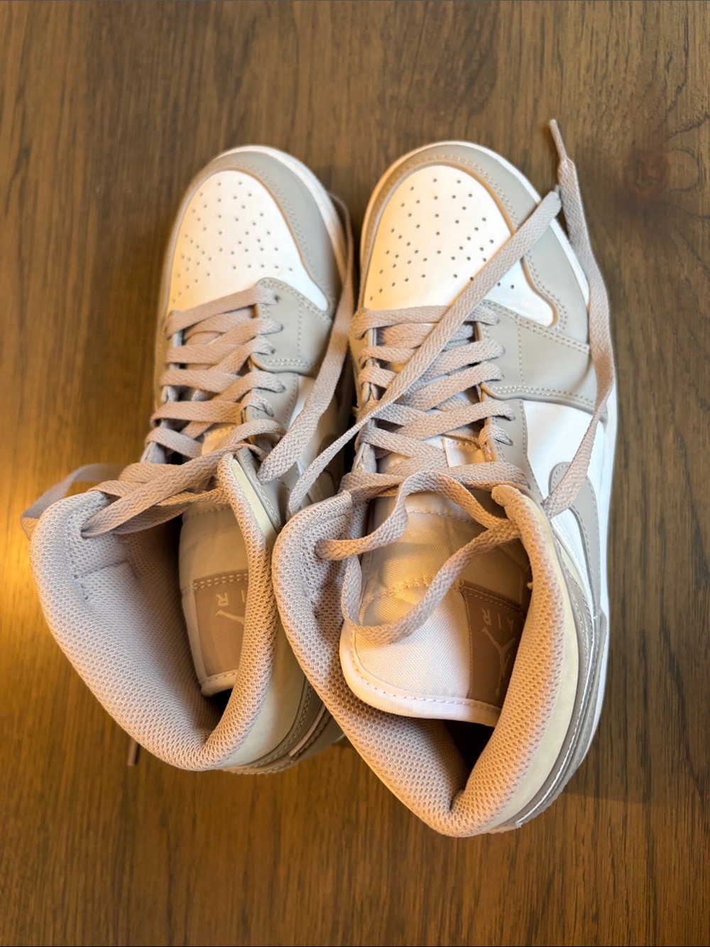 Women’s Jordan High-Top Sneakers in grey and White